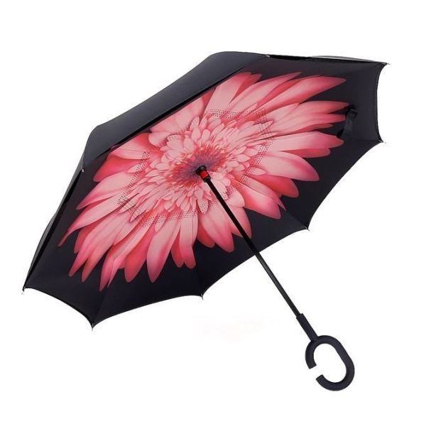 Reverse umbrella Pink flowerMO-1549