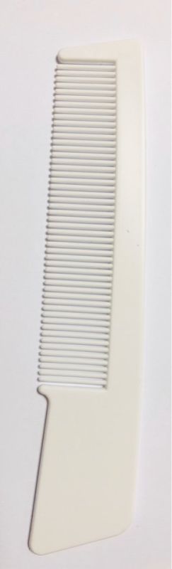 Comb plastic 14cm white Glitter