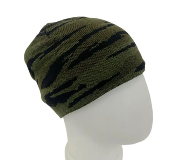 Hat wool+fleece Camouflage DARK