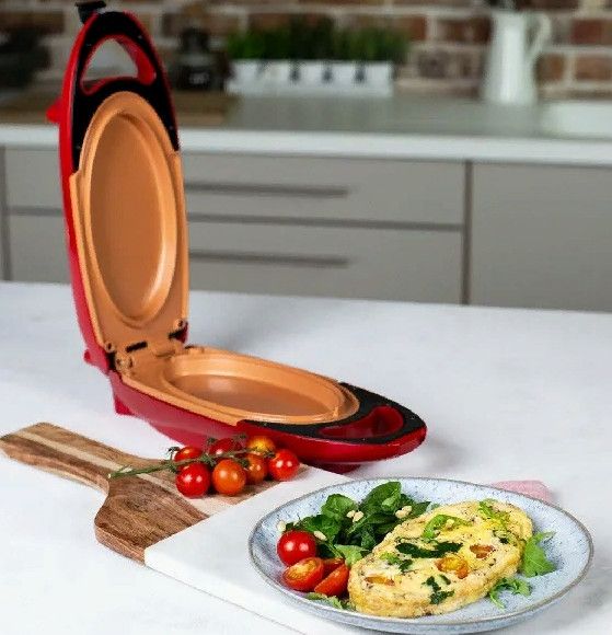 Electric mini frying pan Red Copper
